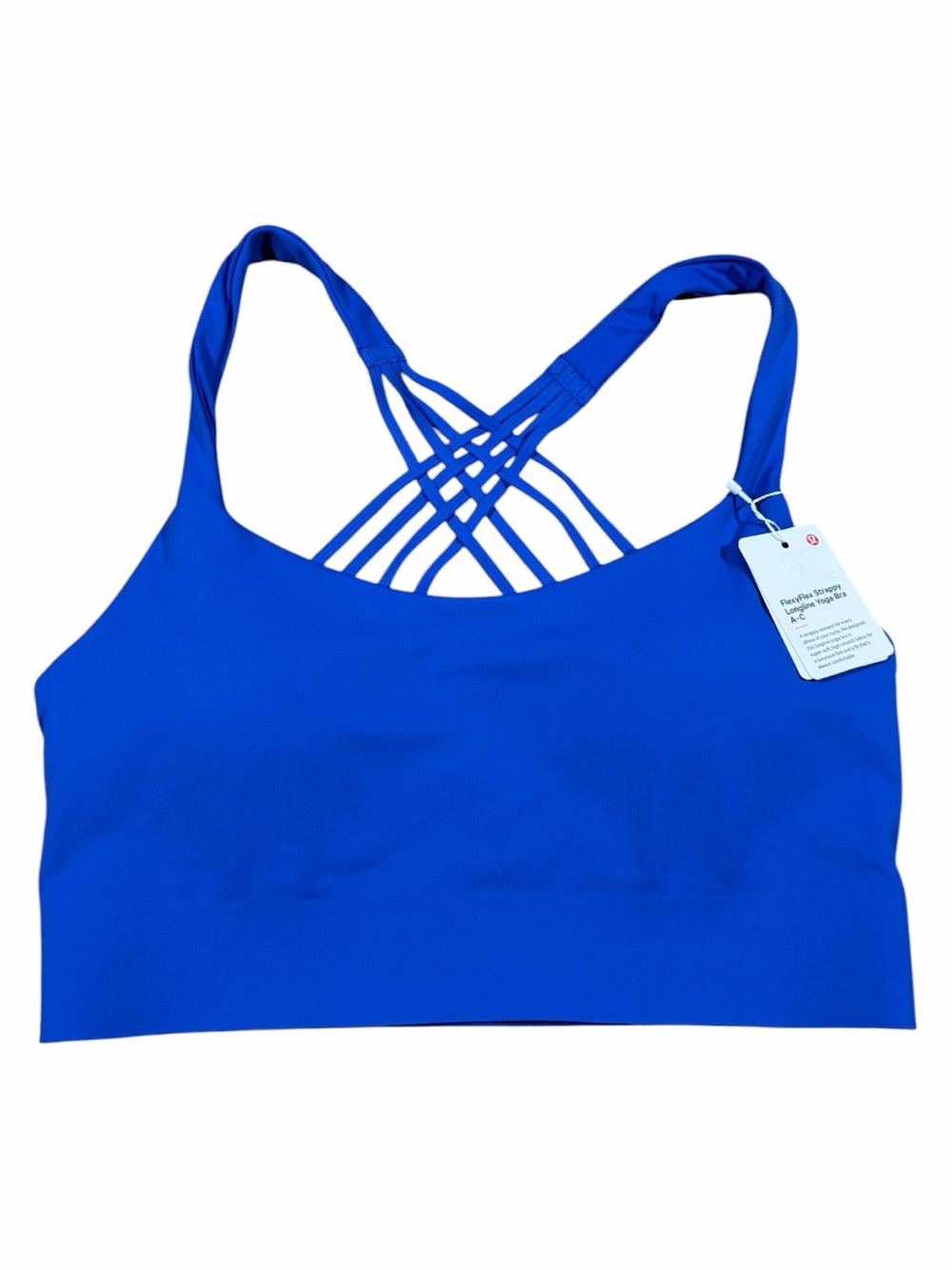 NWT Lululemon FlexyFlex Longline Yoga Bra *A-C Cups (Beach Ball Blue) S/M